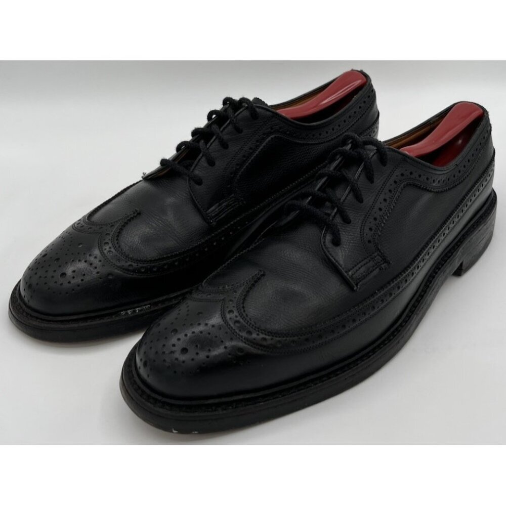 Vintage FLORSHEIM Imperial SHELL CORDOVAN V Cleat Wingtip Men’s Size 8.5D Shoes